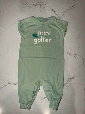 Cat & Jack Mint Green "mini golfer" One-Piece